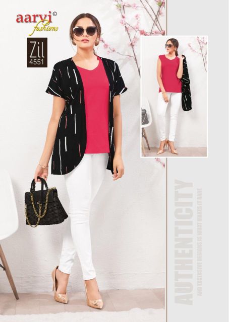 Aarvi Zil 2 Fancy Wear Wholesale Short Top Collection